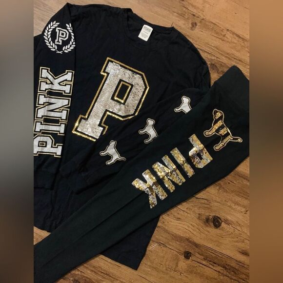 VS PINK BLING PUP SEQUINS OUTFIT SET M - Picture 5 of 13